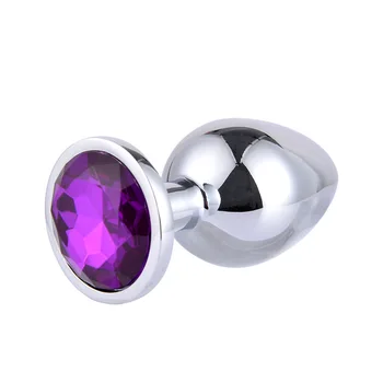 stainless Steel Metal Anal Plug Sex Toys With Crystal Diamond Jewelry Smooth Butt Plug Anal Bead Anus Dildo For Sex Shop 5