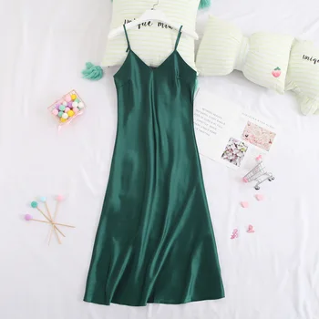 

Sleep Dress Backless V-neck Young Lady Nightdress Wedding Bride Bridesmaid Nightgown Sleeveless Lounge Home Dressing Gown