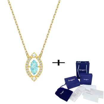 

Fashion Exquisite SPARKLING DANCE Crystal Necklace Geometric Shape Elegant Lady Jewelry Send Girlfriend Birthday Memorial Gift