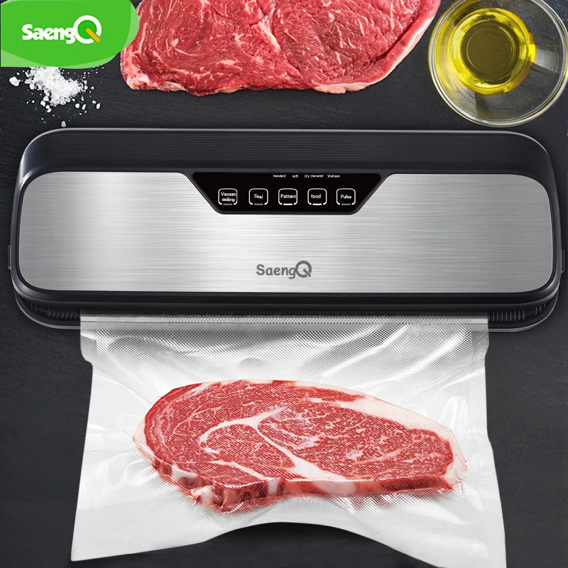 Máquina de envasado al vacío eléctrica para comida casera en la cocina, bolsas de ahorro, sellado al vacío comercial, almacenamiento de alimentos