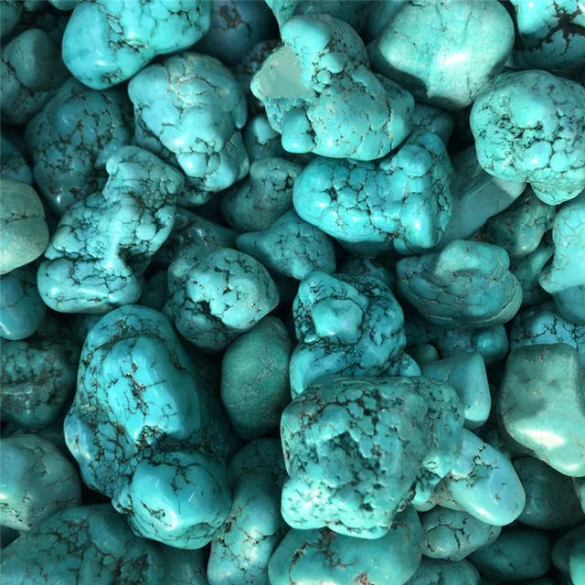 Szabálytalan Véletlenszerű Alak Durva Természetes Türkiz Drágakő Meditáció Reiki Kövek Feng Shui Energia Díszek Otthoni Szerencsés Ajándékokhoz - Image 2