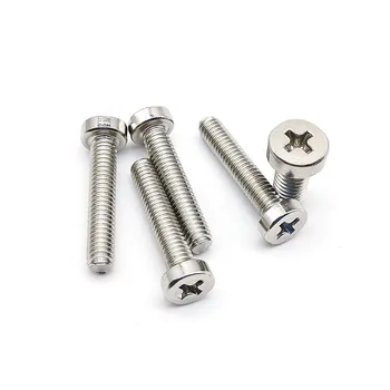 

50pcs M2.5 Phillips cylindrical head screws cross cup headed screw mechanical bolts stainless steel bolt GB822 5mm-14mm length