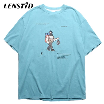

LENSTID Hip Hop Funny Man Print T Shirt Men Streetwear Harajuku Tshirt 2020 Summer Short Sleeve Fashion Cotton T-Shirt Tops Tees