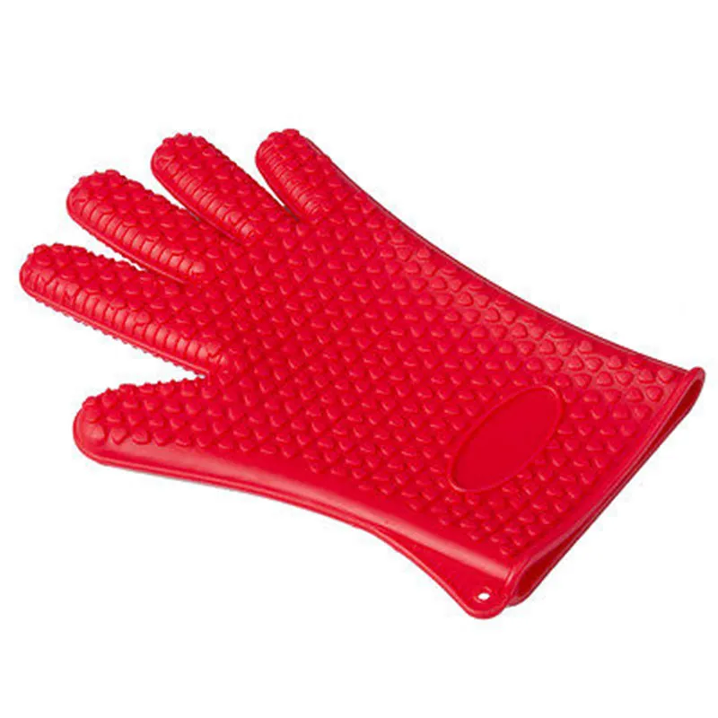 1 шт. термостойкие силиконовые перчатки для готовки для выпечки и bbq овенпот держатель Mitt Кухня Красный Горячий Поиск