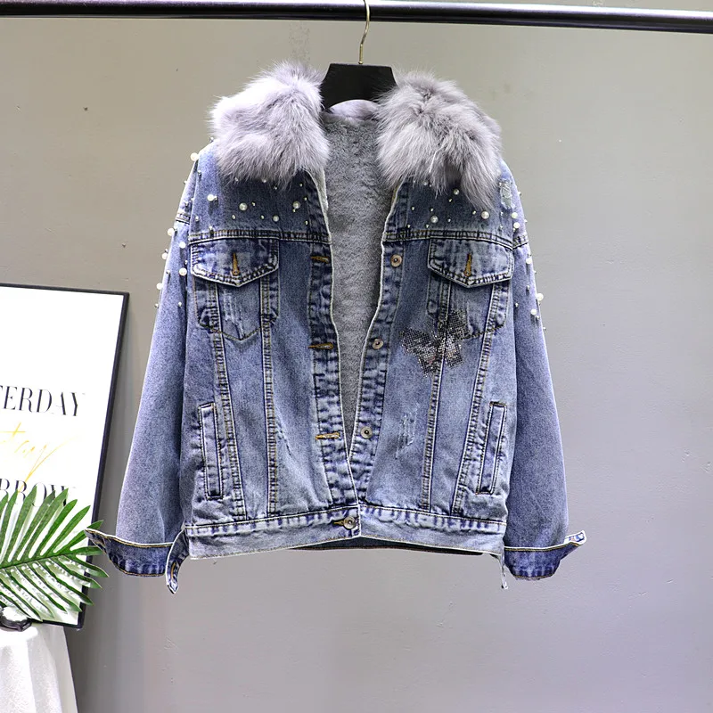 Зимние джинсовые парки из настоящего меха преодолеть теплая дутая куртка с