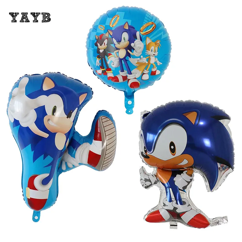 50 шт. Sega Sonic the Hedgehog воздушный шар супер герой фольга гелиевые воздушные шары