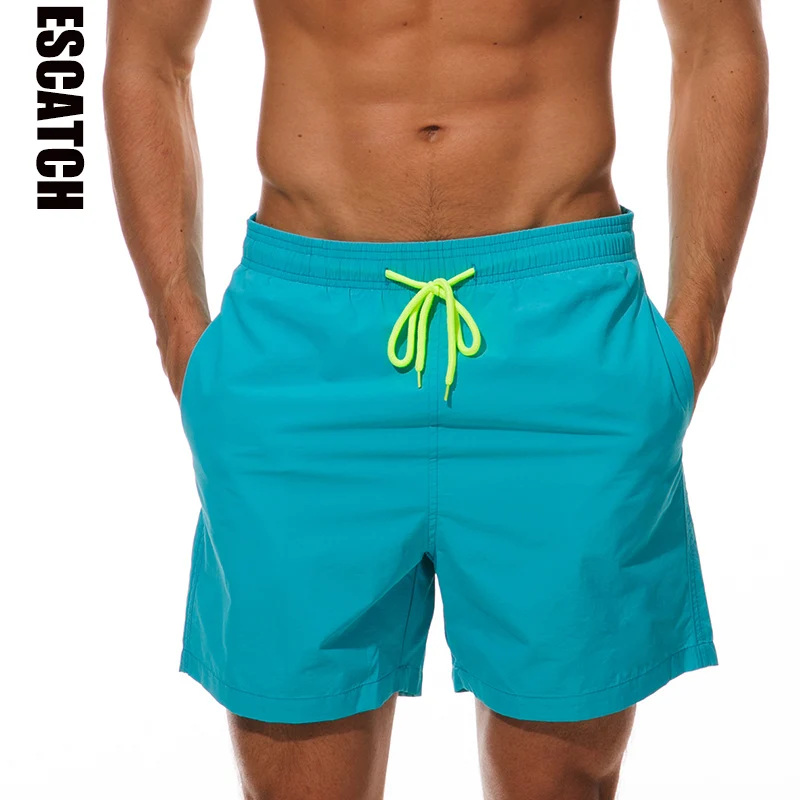 Escatch New Quick Dry Mens Swimsuits Summer Man Board Shorts Surf Swimwear Beach Athletic Running Gym Pants swim trunks