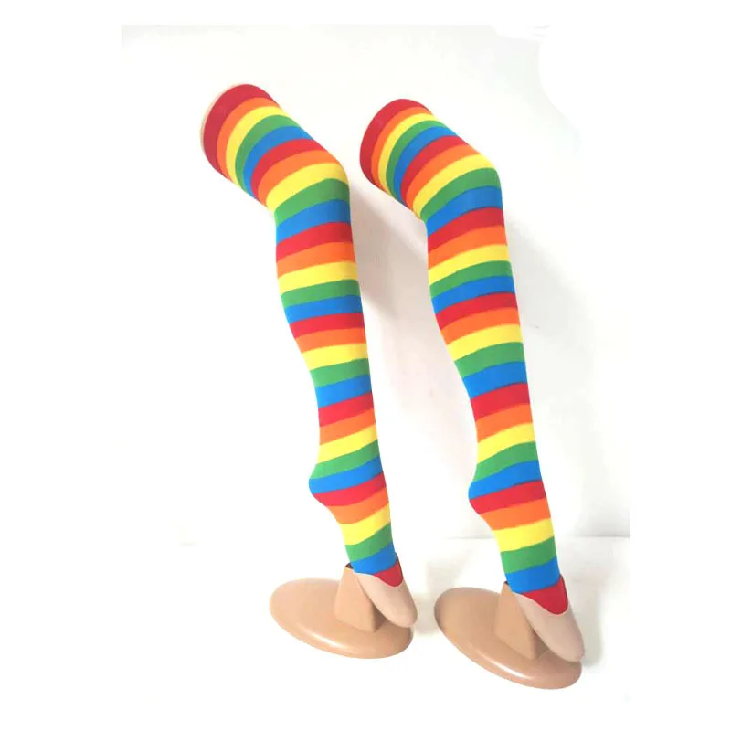 Рождественские носки; чулки; носки с изображением клоуна Радуга, носки с рождественским рисунком, прямая продажа Игра вечерние играть