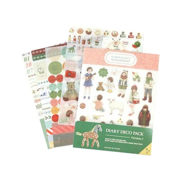 

Third Season Decorate Sticker Diary Partner Diary Deco Pack 9 Pcs Enter
