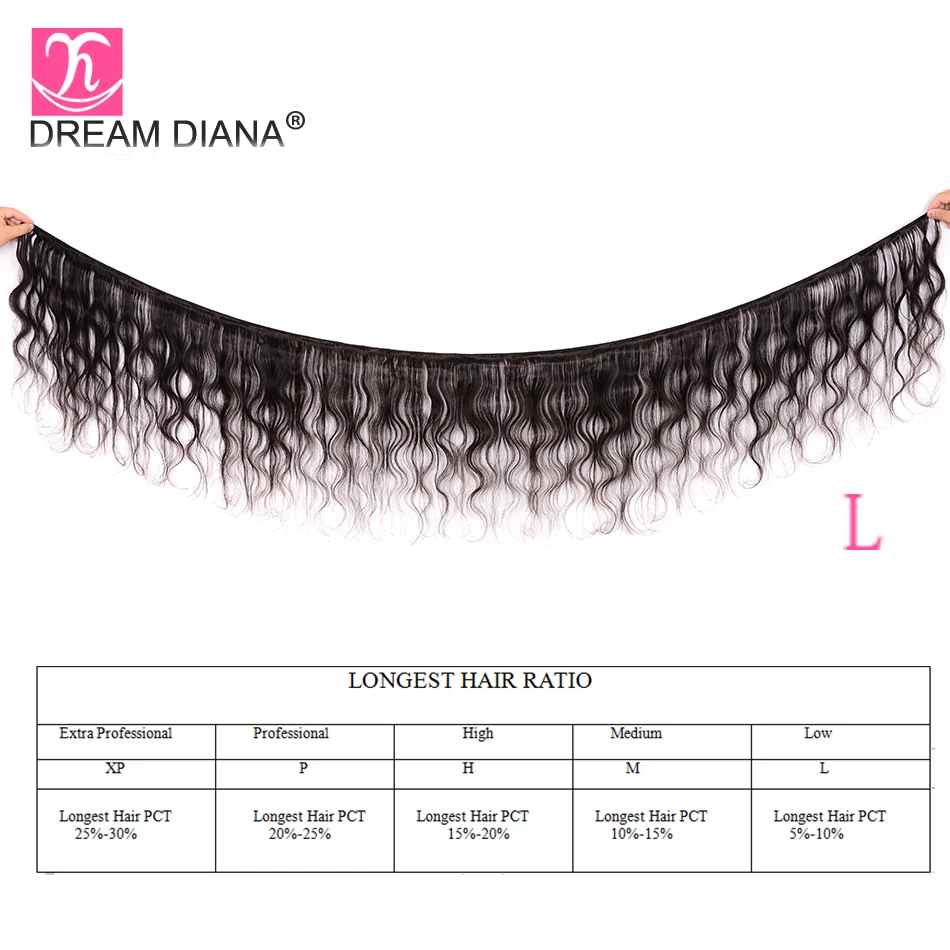 DreamDiana натуральная индийская волна тела с 13x4 кружевной фронтальной застежкой 3