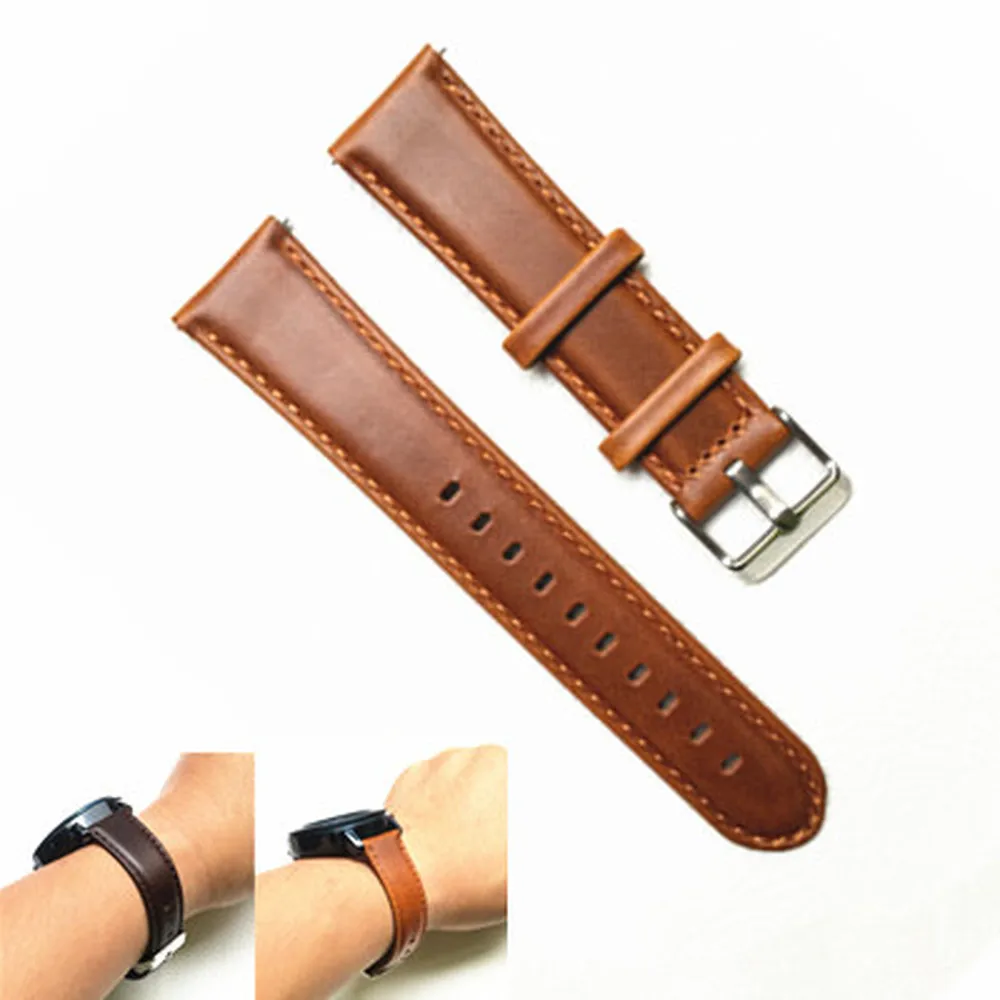 20mm 22mm Leather Loop for Samsung Galaxy Gear Sport S2 S3 Watch Active 42/46mm Strap Huami Amazfit Huawei 2 gt | Наручные часы