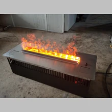 Железнодорожная доставка, длина 120 см, 3D паровой электрический камин с серебряной верхней пластиной, 7 цветов, изменение цвета и парфюмерное устройство Железнодорожная доставка, длина 120 см, 3D паровой электрический камин с серебряной верхней пластиной, 7 цветов, изменение цвета и парфюмерное устройство
