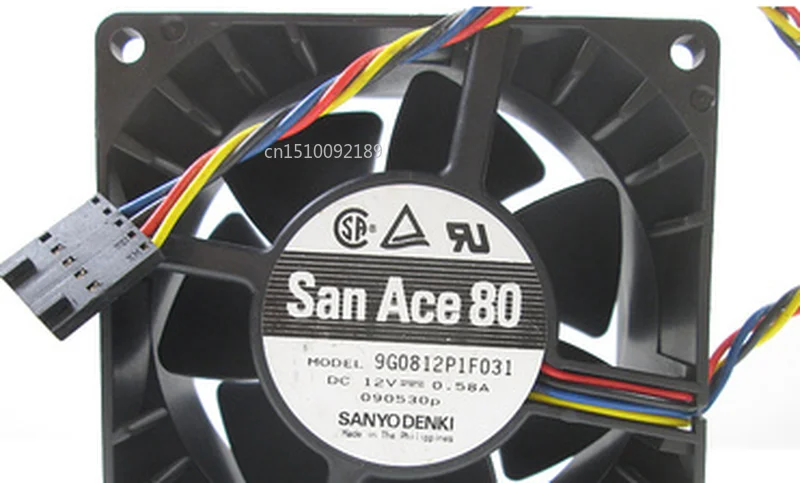 San Ace 80 9G0812P1F031 12V 0.58A 8038 8 см 80*80*38 мм сервер вентилятор один год гарантии