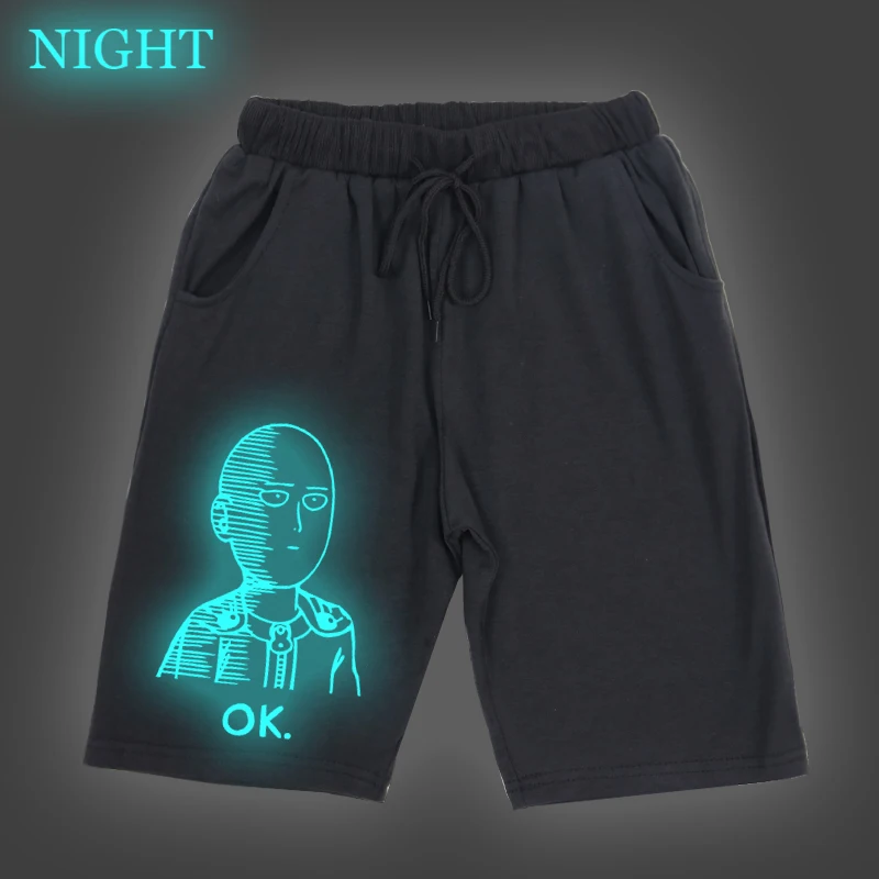 

New Luminous Children Boys Girls Shorts Print Cool One Punch Man Shorts Casual Summer Beach Clothes Kids Shorts Toddler Trousers