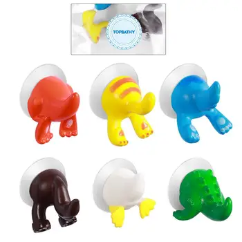 

6PCS Animal Tail Sucker Hook Cute Creative Hook Decor For Bathroom Bedroom Livingroom Store