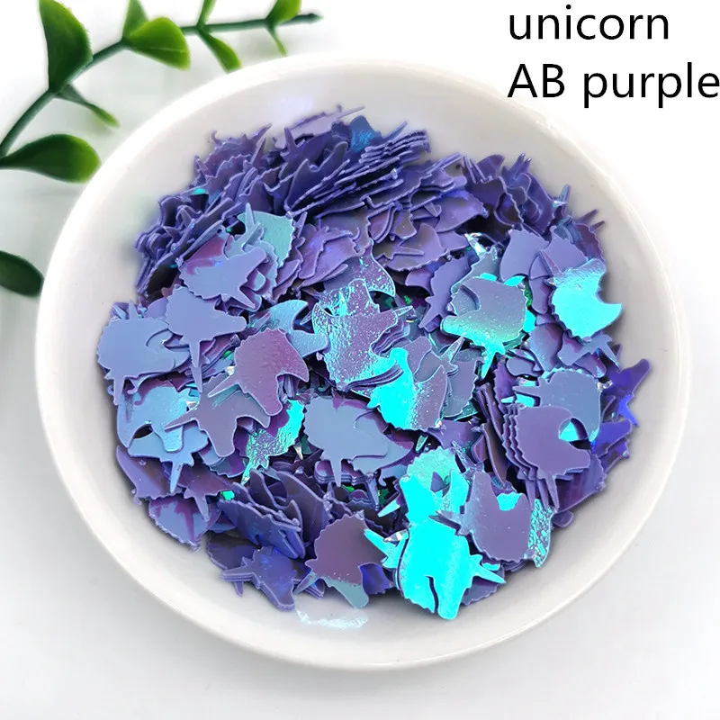 AB purple Единорог Блестки для рукоделия Скрапбукинг Сделай Сам одежда швейная ткань на одежду Свадебные украшения сумки домашний Декор Аксессуары - Цвет: AB purple
