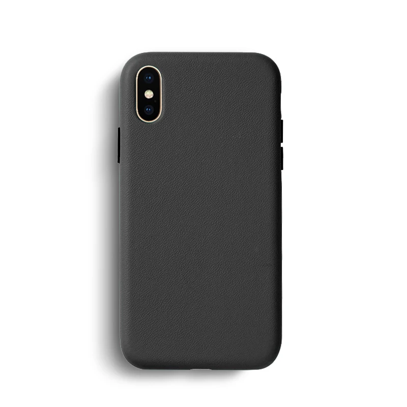 Black SanCore для iPhone X Xs Max чехол для телефона кожаный модный сотовый телефон полная защита наппа бизнес Премиум оболочка роскошный воловья кожа человек - Color: Black