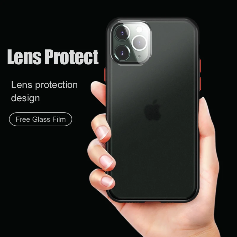 Чехол для iphone 11 pro max 2019 кристально прозрачный защитный чехол объектива телефона