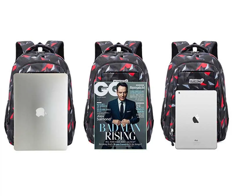 Geometric patterns Waterproof School Bags Girls Boys Children Backpack Kids Book Bag Mochila Escolar Schoolbag