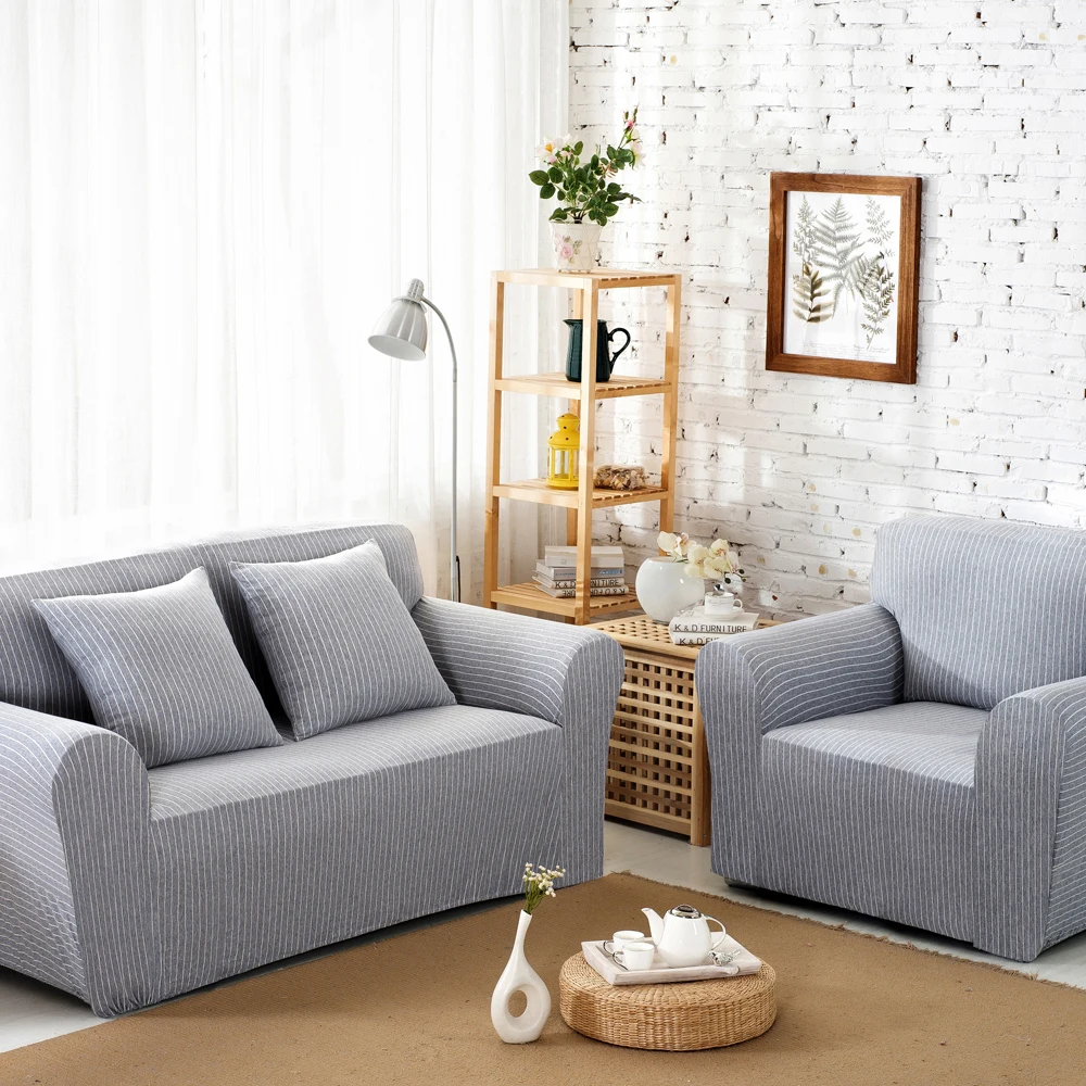 Полоса slipcovers диван крышка плотно Обёрточная бумага все включено секционные эластичный чехол для дивана Чехол Диван Полотенца для Гостиная 1/2/3/4 сиденья