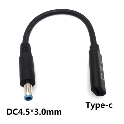 DC4530mm for HP Usb type C зарядка PD кабель DC7.9* 5,0 мм 4,0*1,35 мм 1,7 мм для lenovo для Asus мощность PD адаптер конвертер ноутбук зарядное устройство Шнур - Цвет: DC4530mm for HP