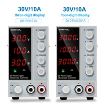 Fonte de alimentação ajustável dc 60v 5a led dígito interruptor do regulador tensão fonte banco fonte alimentação do laboratório 30v 10a diy wanptek
