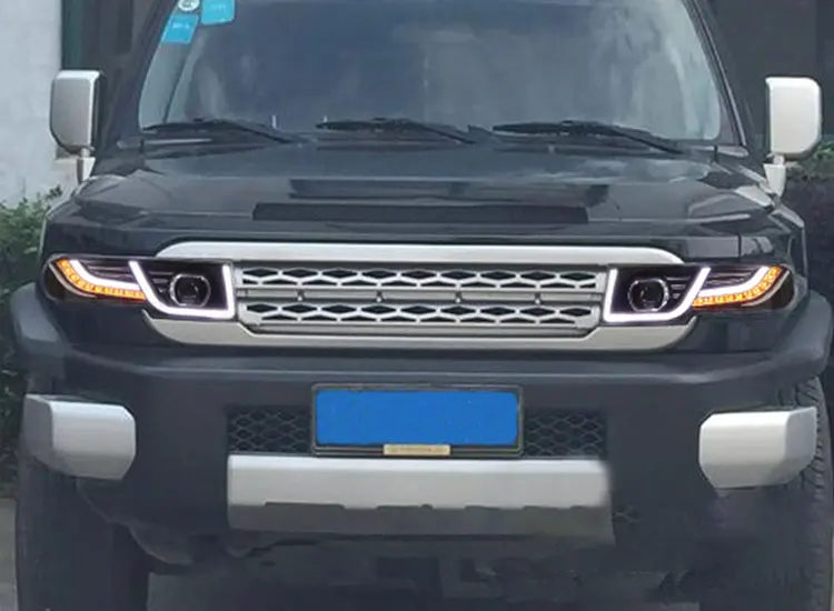 2 шт. автомобильный стиль светодиодный фары для Toyota FJ CRUISER 06-15 для FJ Головной фонарь светодиодный DRL Объектив двойной луч H7 HID Xenon bi xenon объектив
