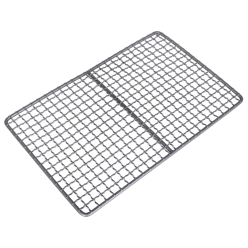 Titanium Charcoal Bbq Grill Barbecue Grill Durable Net Plate Camping Tableware