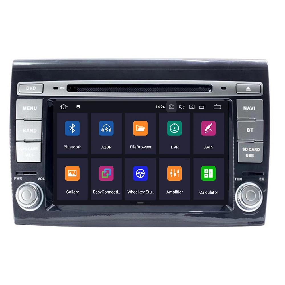 Excellent IPS DSP Android 9.0 4G 64G Car GPS RADIO for Fiat Bravo 2007 2008 2009 2010 2011 2012 DVD PLAYER Multimedia Stereo Navigation PC 2