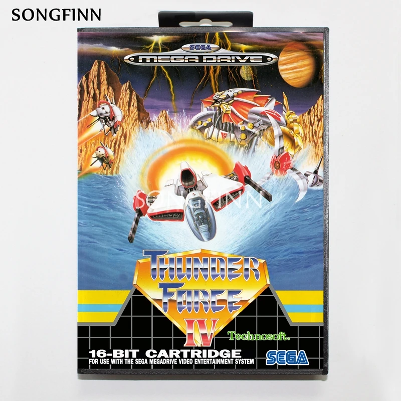 16 бит MD карта памяти с коробкой для sega Mega Drive для Genesis Megadrive-сила грома 4
