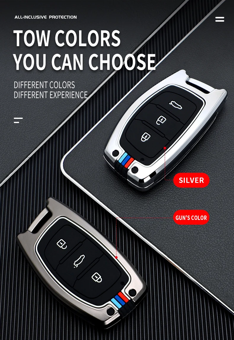 Custodia per chiave auto in lega di zinco per HYUNDAI TUCSON IX35 SOLARIS I25 I30 MISTRA ACCENT Car KEY Bag Smart Key Car Styling portachiavi - Hcfcd7daf31584edda70ec77b74ff8cd54