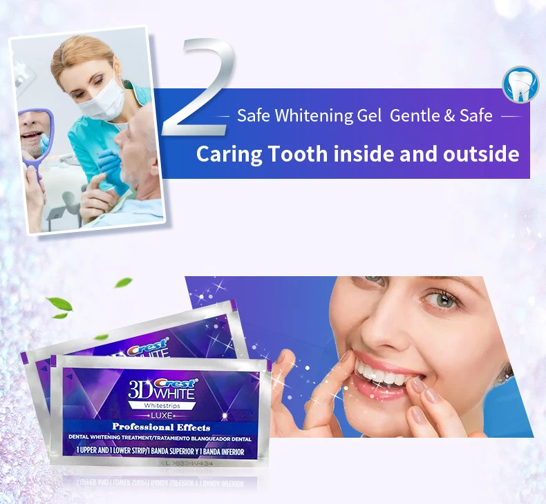 Genuine 3D White Strips Luxe Professional Effects Oral Hygiene Care Tooth Whiter Bleaching Teeth Whitening Strips