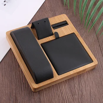 

Multi-Function Bamboo Jewelry Display Stand Necklace Ring Earring Bracelet Pendants Display Tray Organizer Holder Showcase