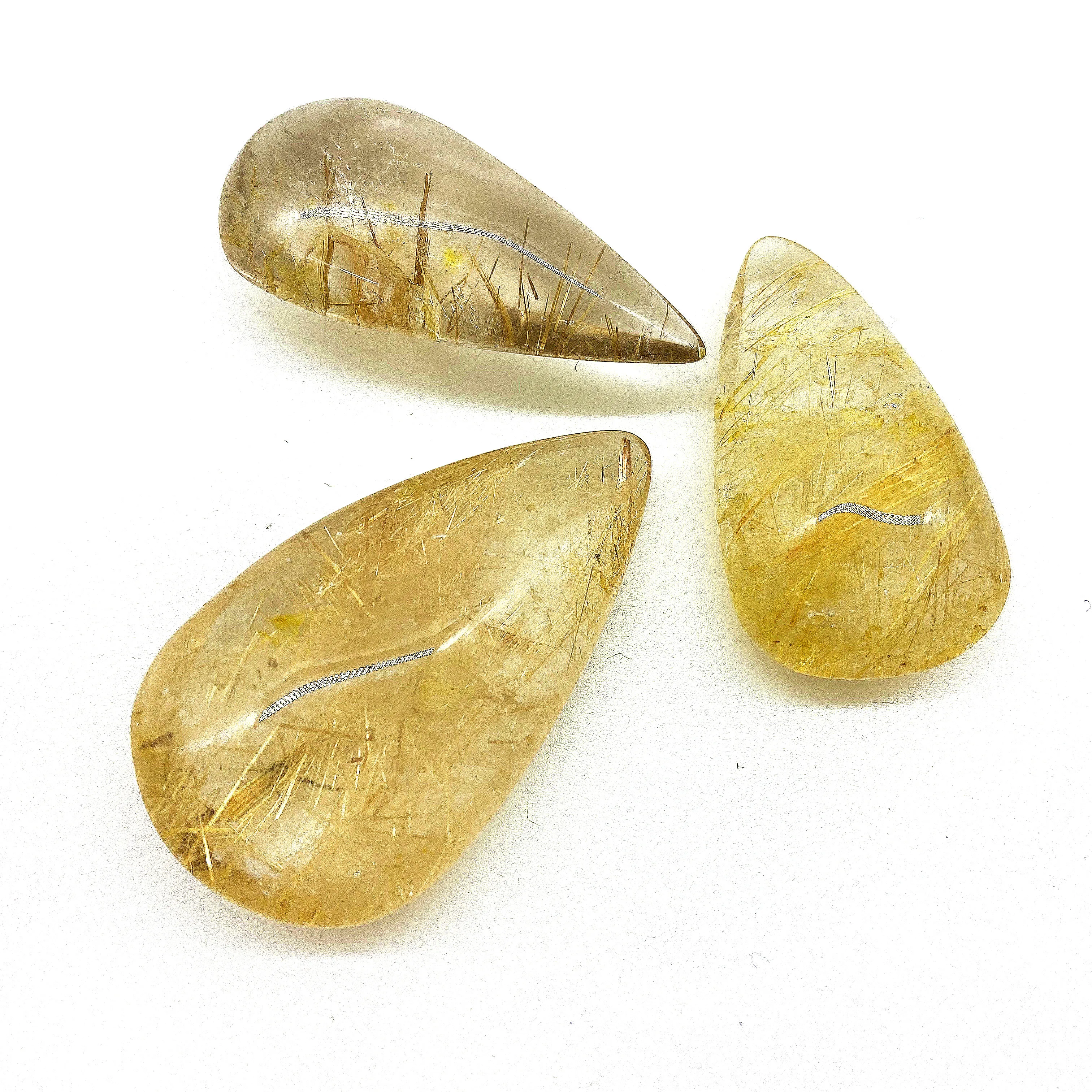 Wholesale Gemstone Golden Pendant Natural Gold Rutilated Quartz Crystal Pendant