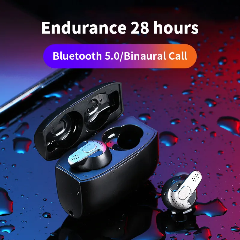 Wireless Earbuds In-Ear Earphones with Mic IPX5 Waterproof Wireless Headset Stereo Ture G5 TWS Bluetooth V5.0 Earphone Wireless