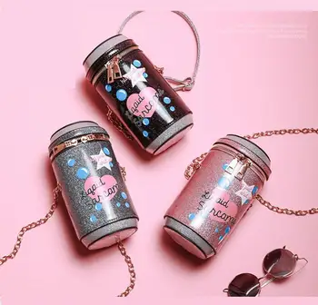 

Cute Funny Students Creative Cylinder Small Bag Satchel Female Adorable Handbags Little Harajuku Style Messenger Bags Pink Purse