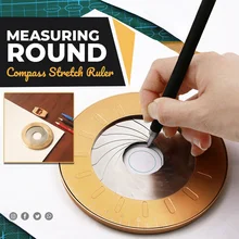 

Stainless Steel Plotting Compass Adjustable Drawing Ruler Creative Drafting Circle Tool Round Measurements Woodworking Tools