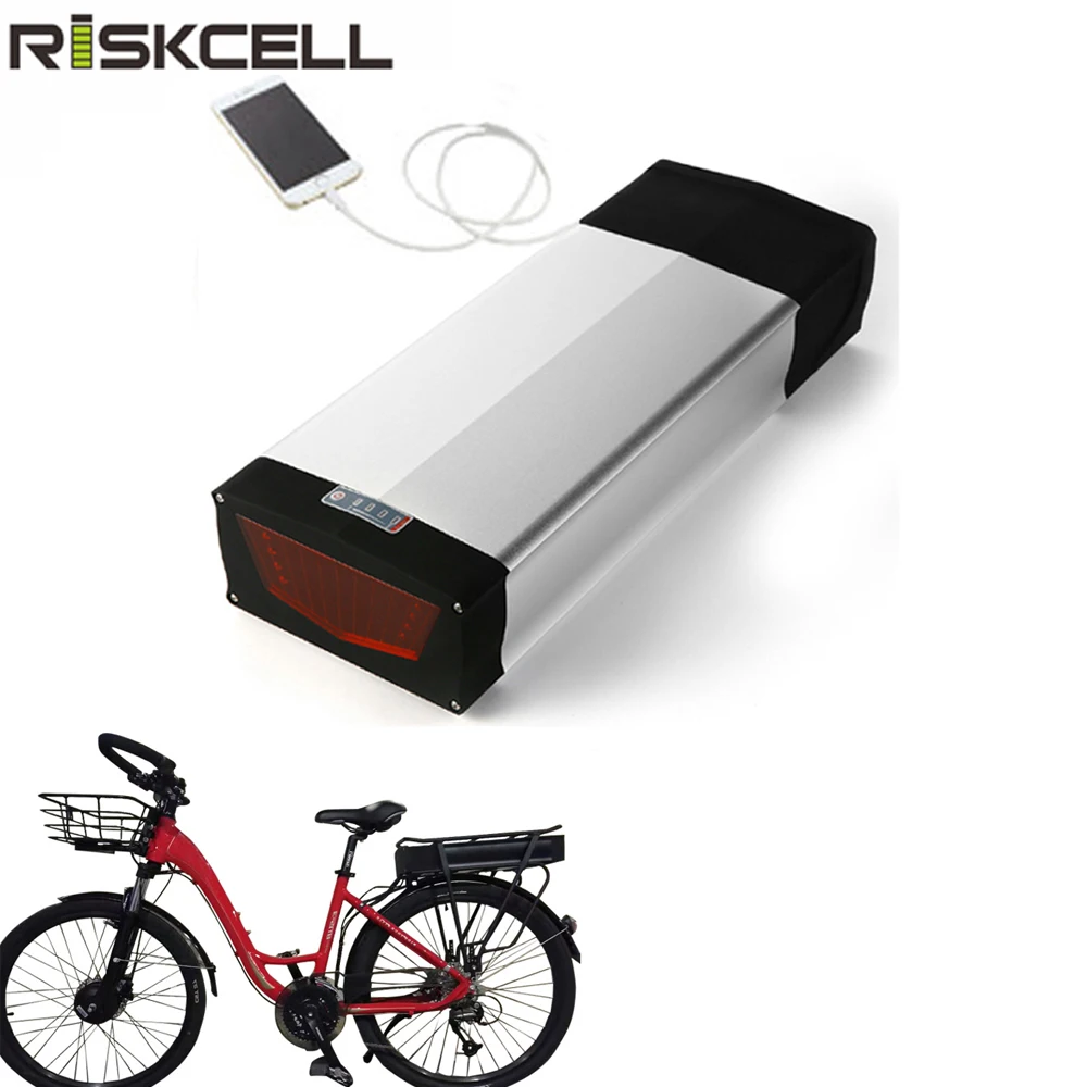 USB Rear rack electric bike battery 36v 25ah 20ah 30ah 1000w ebike  Lithium Batteries  pack  for 8Fun 1000W 750W 500W 250W Motor