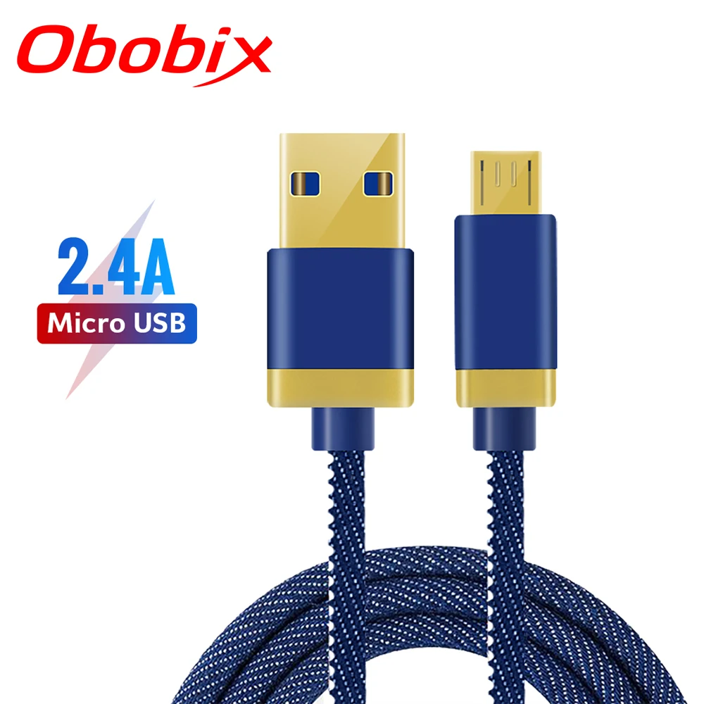 

Obobix Micro USB Cable For Huawei Honor 8X 2.4A Fast Charge Cable For Micro USB Tablet Android Mobile Phone Devices Cord
