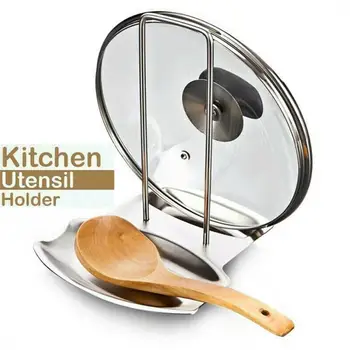 

Multifunctional Lid Support Stainless Steel Pan Pot Spoon Household Holder Rest Holder Appliance Accessories Kitchen Lid Ra M0Q9