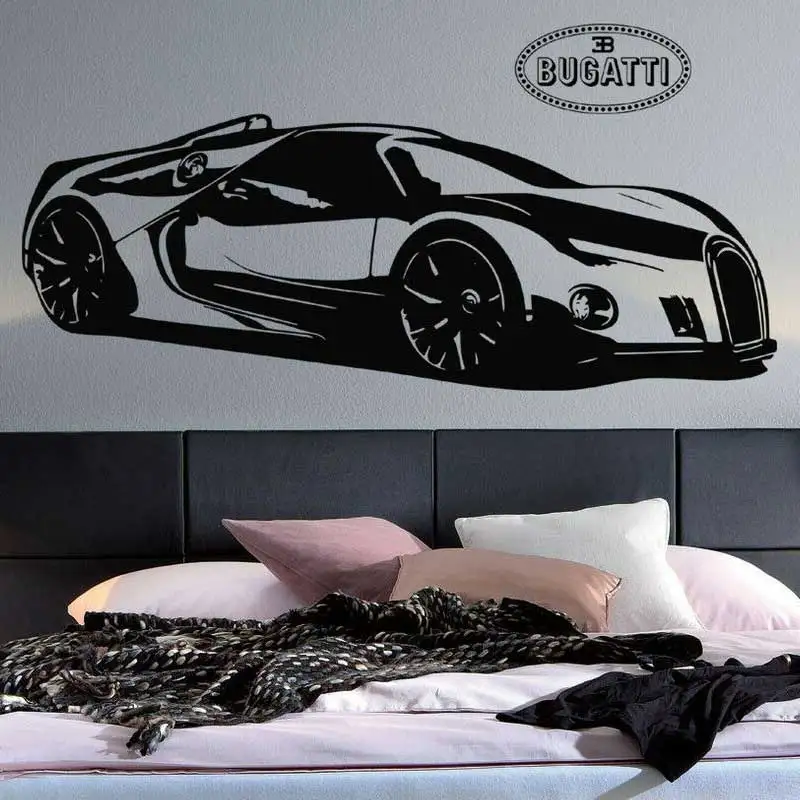 Bugatti Veyron Silhouette виниловая наклейка на стену для автомобиля клуба влюбленных