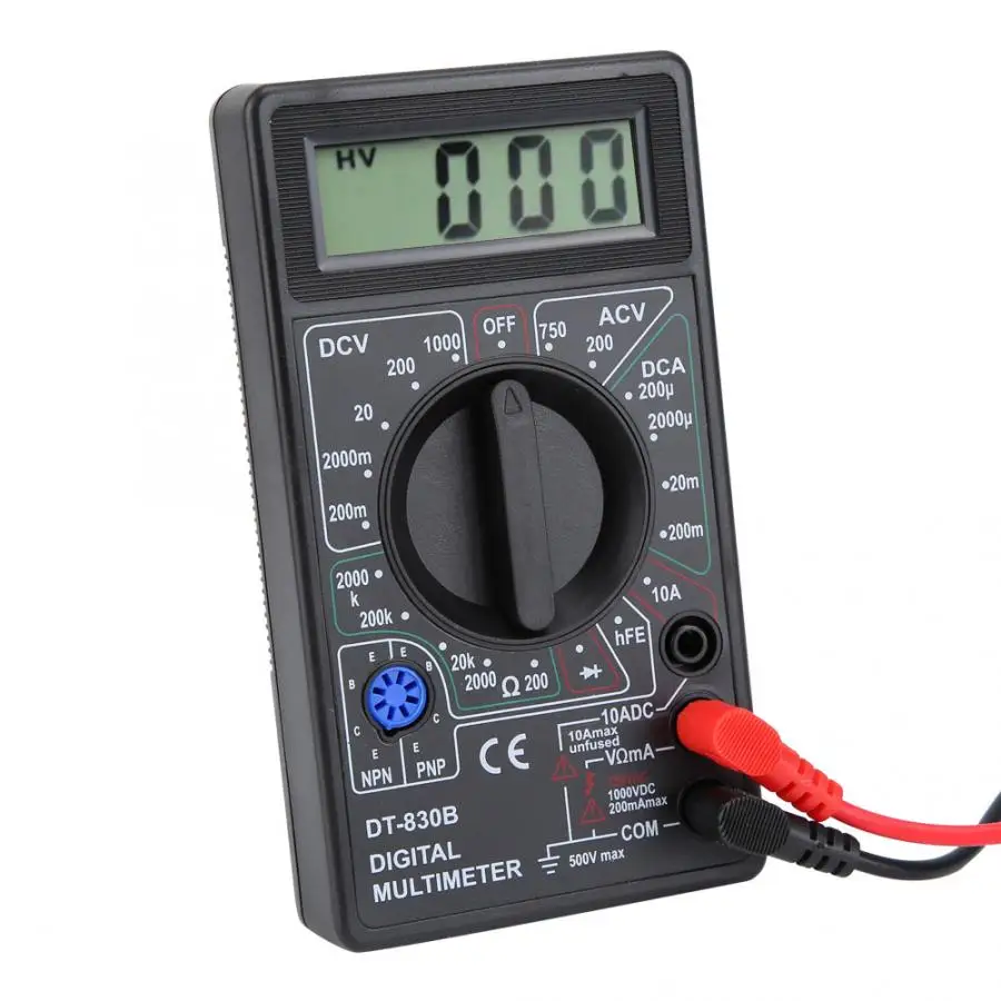 Мультиметр тестер DT-830B Многофункциональный портативный ЖК-цифровой мультиметр Ампер Вольт Ом тестер Вольтметр Омметр цифровой