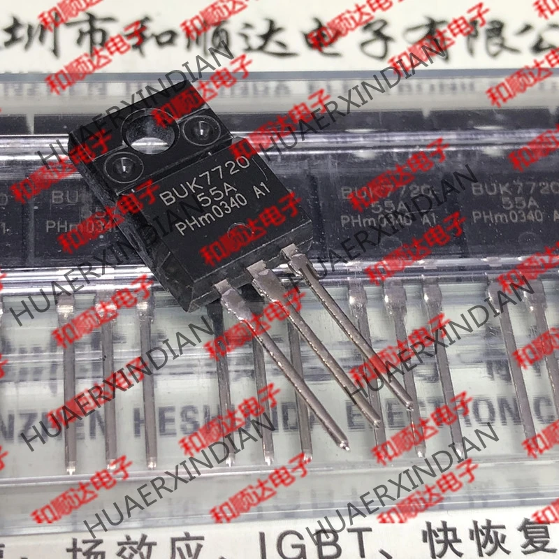 5 шт., новые оригинальные кнопки BUK7720-55A TO-220F 55В 29A