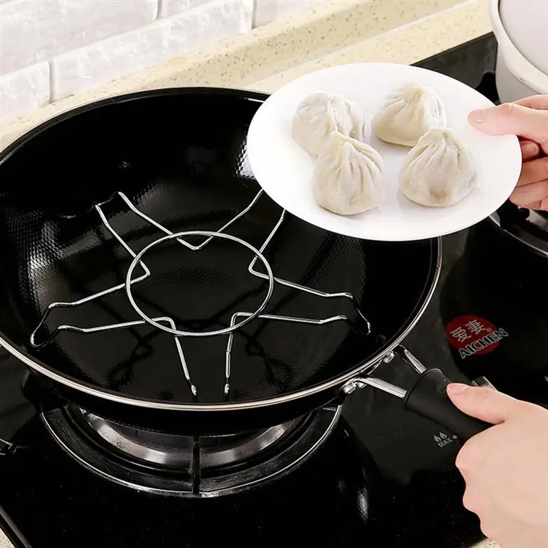 1pc Cooking Rack Stainless Steel Baking Pentagram Cooling Steaming Rack Stand Cookware for Instant Pot Pressure Cooker Air Fryer