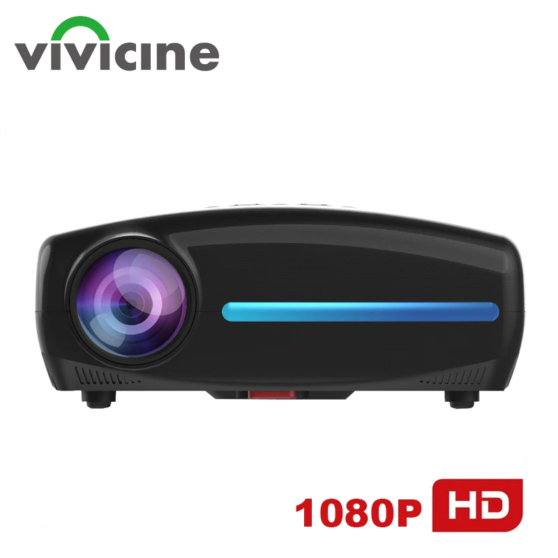 VIVICINE Real HD 1080p Home Theater Video Projector BeamerAndroid 9.0 PC USB Movie Game Proyector