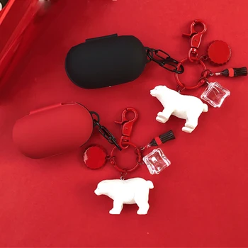 

Cute Silicon Cover For Samsung Galaxy Buds 2019 / Buds+ Plus 2020 Case Bluetooth Headset Charging Box Earphone Key Ring Decor