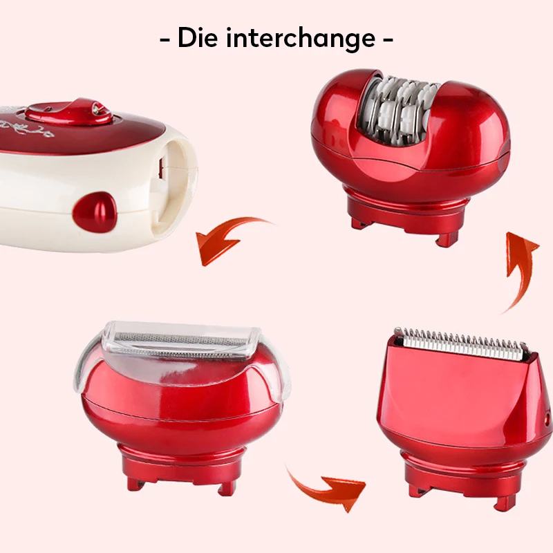 Kemei 3 в 1 Женская бритва перезаряжаемая электрическая эпиляция Эпилятор Бритва для зачистки Лобков Личная Забота для всего тела KM-3048