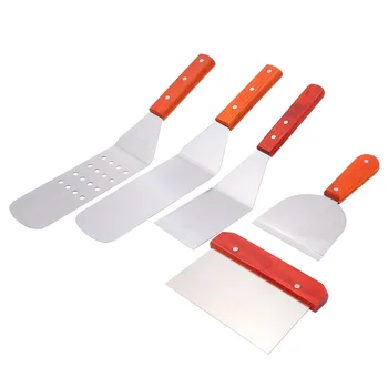 

5 pcs Food Spatulas Set Cooking Spatula Turner Dough Scraper for Grill BBQ