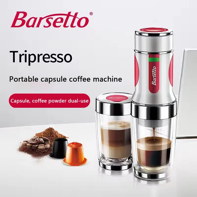 Barsetto Portable Coffee Machine Manual Coffee Maker Capsule Coffees