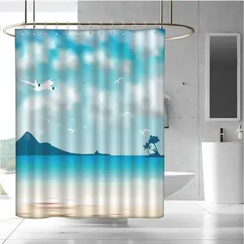 

Waterproof and Colorful Shower Curtain Polyester Shower Curtain Bath Shower